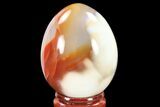 Colorful, Polished Carnelian Agate Egg - Madagascar #134551-1